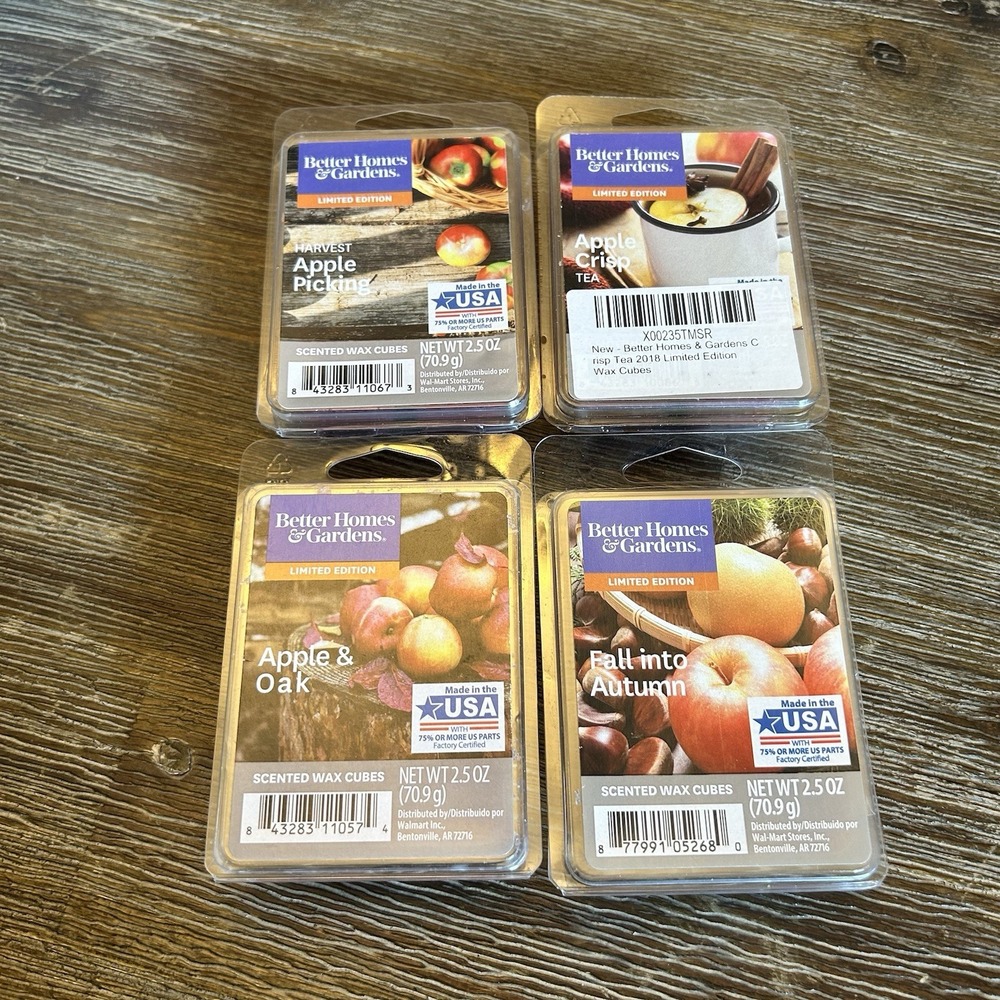 Better Homes & Gardens Apple Crisp Oak Fall Autumn Wax Cubes Lot‎